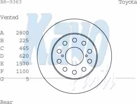 Kavo Parts BR-9363 - Brake Disc autospares.lv