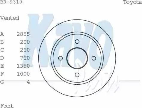 Kavo Parts BR-9319 - Brake Disc autospares.lv