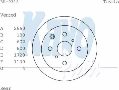 Kavo Parts BR-9318 - Brake Disc autospares.lv