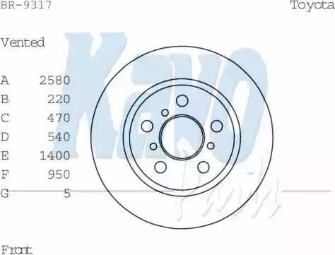 Kavo Parts BR-9317 - Brake Disc autospares.lv