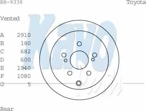 Kavo Parts BR-9338 - Brake Disc autospares.lv