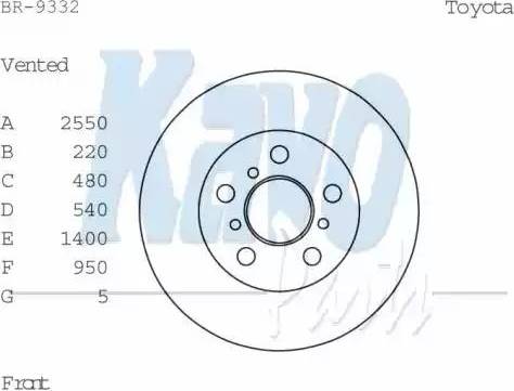 Kavo Parts BR-9332 - Brake Disc autospares.lv