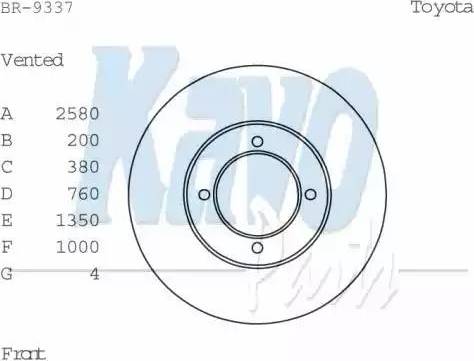 Kavo Parts BR-9337 - Brake Disc autospares.lv