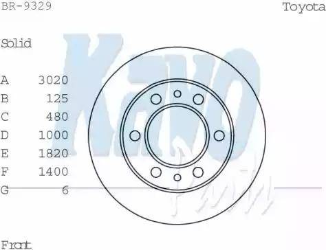 Kavo Parts BR-9329 - Brake Disc autospares.lv