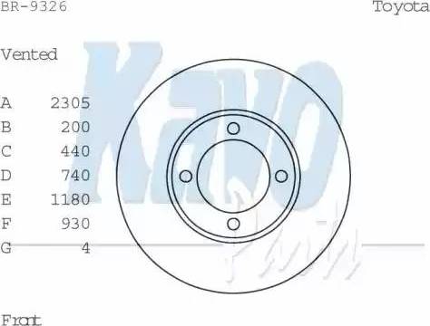 Kavo Parts BR-9326 - Brake Disc autospares.lv