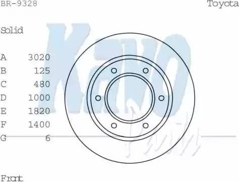 Kavo Parts BR-9328 - Brake Disc autospares.lv