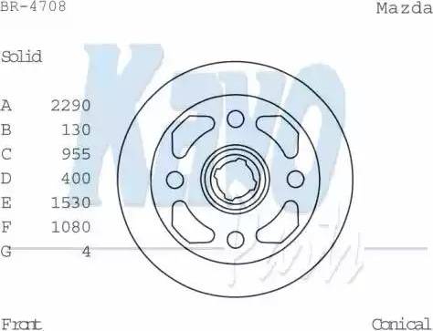 Kavo Parts BR-4708 - Brake Disc autospares.lv