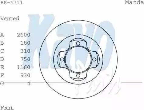 Kavo Parts BR-4711 - Brake Disc autospares.lv