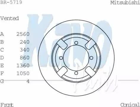 Kavo Parts BR-5719 - Brake Disc autospares.lv