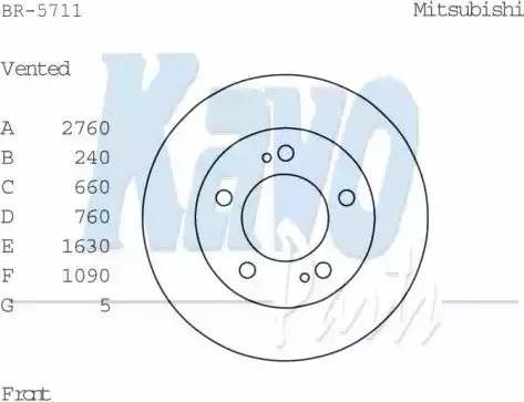 Kavo Parts BR-5711 - Brake Disc autospares.lv