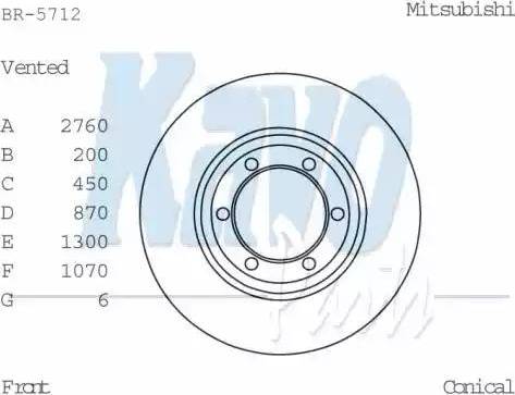 Kavo Parts BR-5712 - Brake Disc autospares.lv