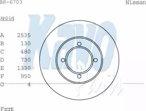 Kavo Parts BR-6703 - Brake Disc autospares.lv