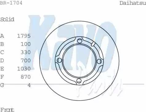 Kavo Parts BR-1704 - Brake Disc autospares.lv