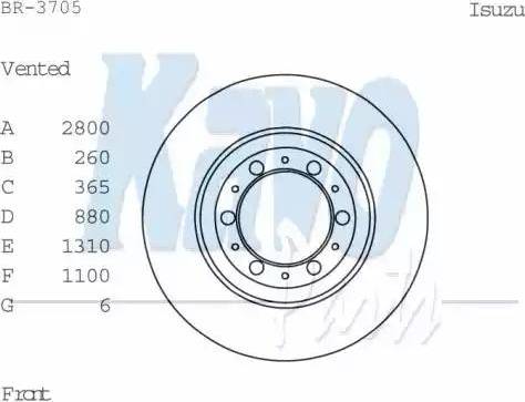 Kavo Parts BR-3705 - Brake Disc autospares.lv