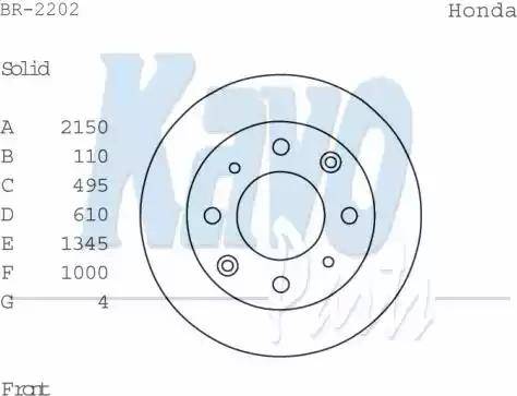 Kavo Parts BR-2202 - Brake Disc autospares.lv