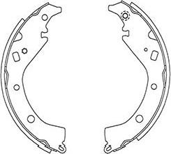 Kavo Parts BS-9944 - Brake Shoe Set autospares.lv