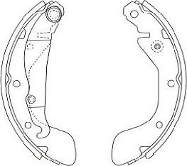 Kavo Parts BS-1405 - Brake Shoe Set autospares.lv