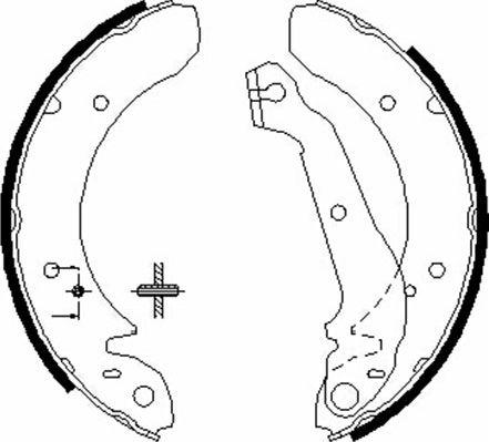 Kavo Parts BS-3400 - Brake Shoe Set autospares.lv