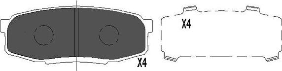 Kavo Parts KBP-9099 - Brake Pad Set, disc brake autospares.lv