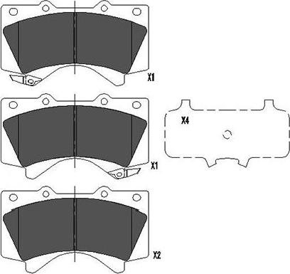 Kavo Parts KBP-9098 - Brake Pad Set, disc brake autospares.lv