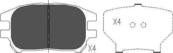 Kavo Parts KBP-9092 - Brake Pad Set, disc brake autospares.lv