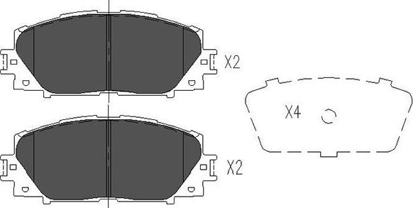 Kavo Parts KBP-9097 - Brake Pad Set, disc brake autospares.lv