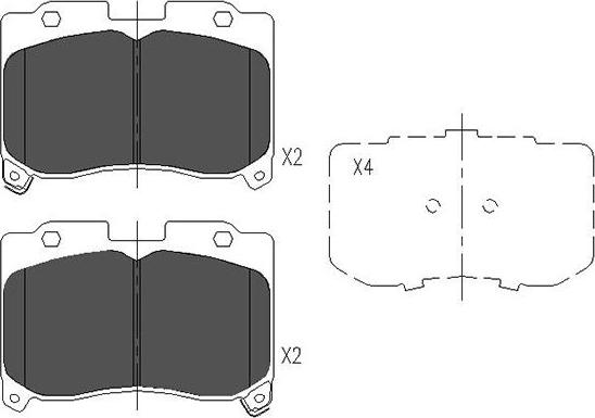 Kavo Parts KBP-9045 - Brake Pad Set, disc brake autospares.lv