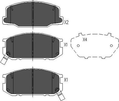 Kavo Parts KBP-9041 - Brake Pad Set, disc brake autospares.lv