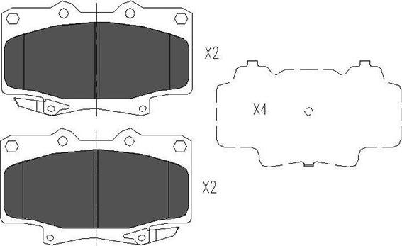 Kavo Parts KBP-9043 - Brake Pad Set, disc brake autospares.lv