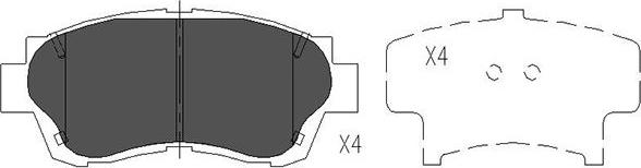 Kavo Parts KBP-9042 - Brake Pad Set, disc brake autospares.lv