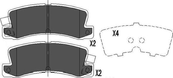 Kavo Parts KBP-9058 - Brake Pad Set, disc brake autospares.lv