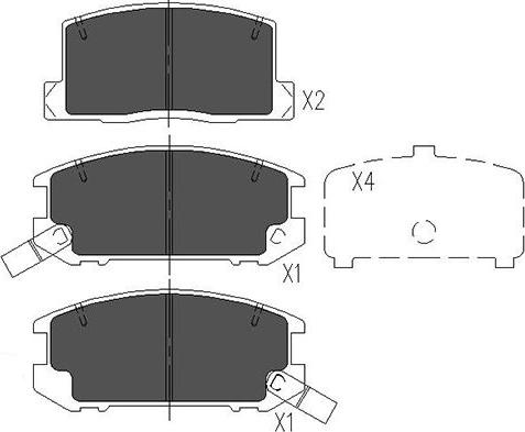 Kavo Parts KBP-9057 - Brake Pad Set, disc brake autospares.lv