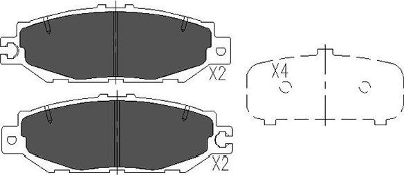 Kavo Parts KBP-9064 - Brake Pad Set, disc brake autospares.lv