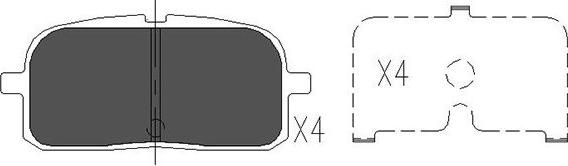 Kavo Parts KBP-9061 - Brake Pad Set, disc brake autospares.lv