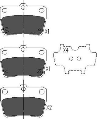 Kavo Parts KBP-9068 - Brake Pad Set, disc brake autospares.lv