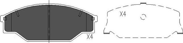 Kavo Parts KBP-9001 - Brake Pad Set, disc brake autospares.lv