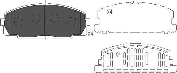 Kavo Parts KBP-9002 - Brake Pad Set, disc brake autospares.lv