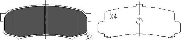 Kavo Parts KBP-9007 - Brake Pad Set, disc brake autospares.lv