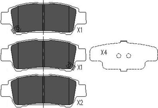 Kavo Parts KBP-9014 - Brake Pad Set, disc brake autospares.lv