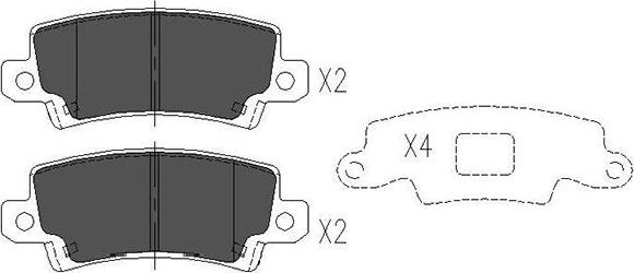 Kavo Parts KBP-9016 - Brake Pad Set, disc brake autospares.lv