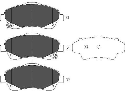 Kavo Parts KBP-9018 - Brake Pad Set, disc brake autospares.lv