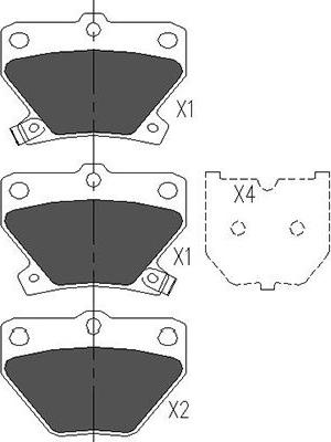 Kavo Parts KBP-9013 - Brake Pad Set, disc brake autospares.lv