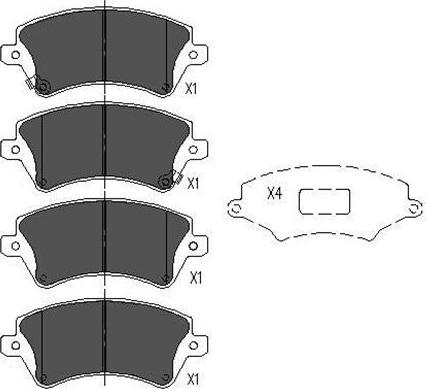 Kavo Parts KBP-9012 - Brake Pad Set, disc brake autospares.lv