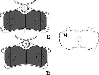 Kavo Parts KBP-9017 - Brake Pad Set, disc brake autospares.lv