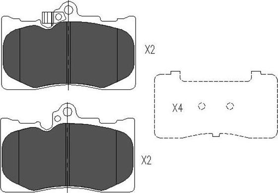 Kavo Parts KBP-9085 - Brake Pad Set, disc brake autospares.lv