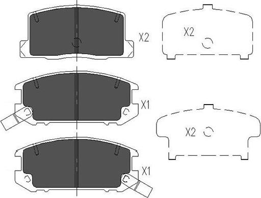 Kavo Parts KBP-9082 - Brake Pad Set, disc brake autospares.lv