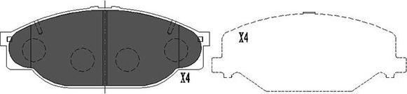 Kavo Parts KBP-9039 - Brake Pad Set, disc brake autospares.lv