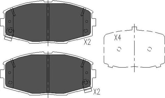 Kavo Parts KBP-9034 - Brake Pad Set, disc brake autospares.lv