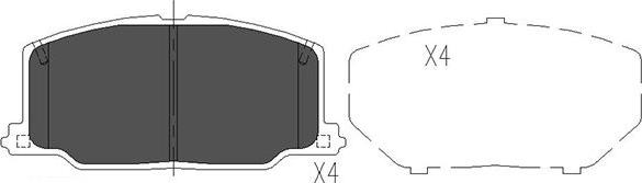 Kavo Parts KBP-9036 - Brake Pad Set, disc brake autospares.lv