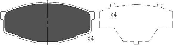 Kavo Parts KBP-9032 - Brake Pad Set, disc brake autospares.lv